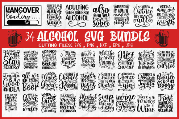 Alcohol SVG Design Bundle