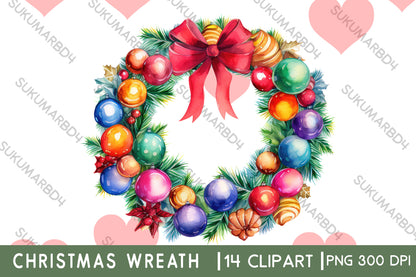 Christmas wreath clipart