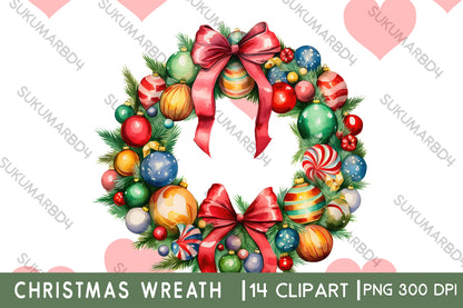 Christmas wreath clipart