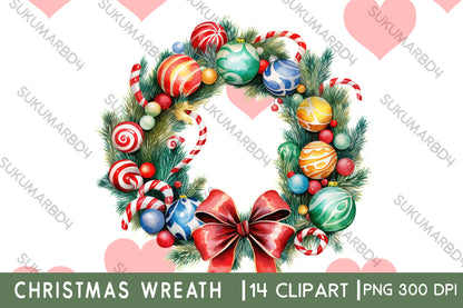 Christmas wreath clipart