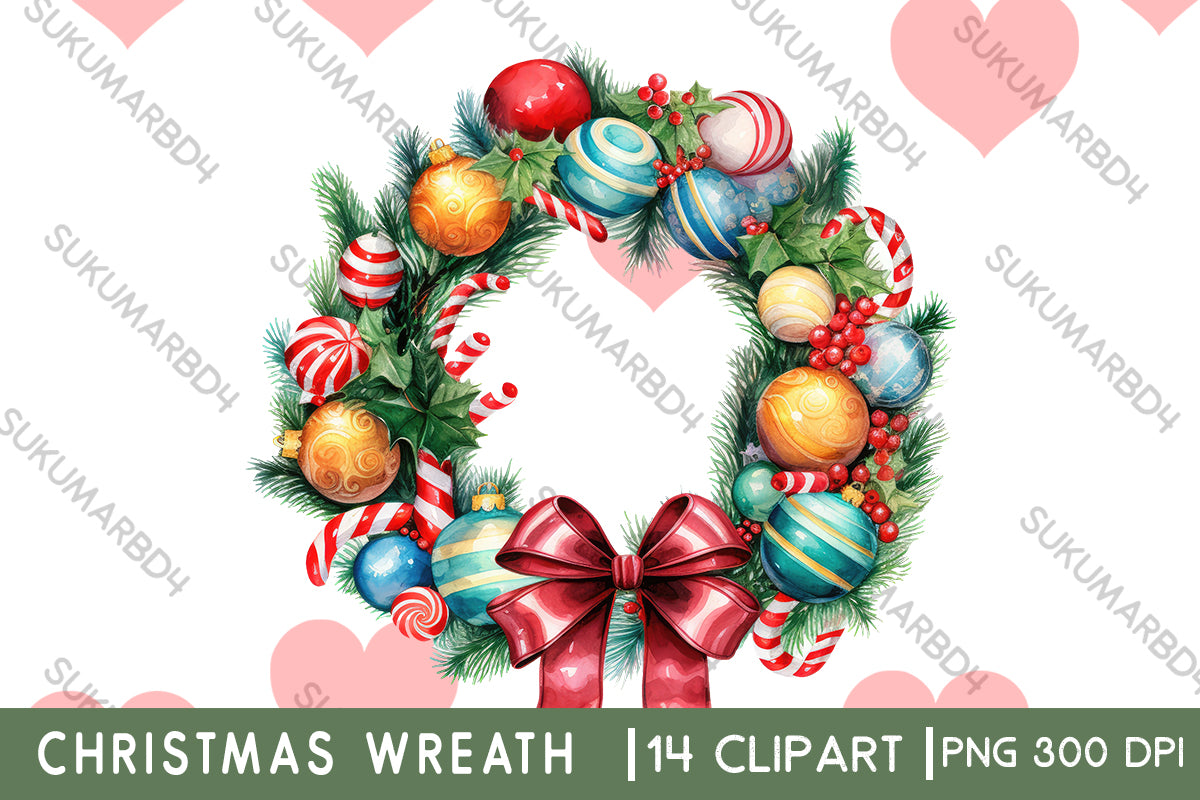 Christmas wreath clipart