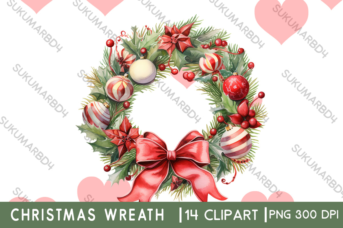 Christmas wreath clipart