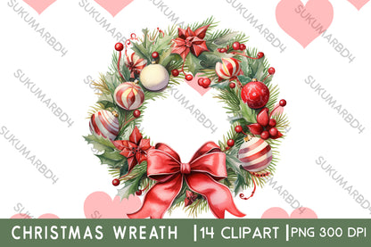 Christmas wreath clipart