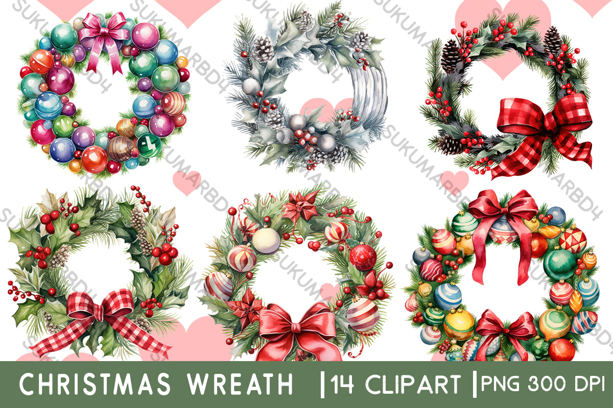 Christmas wreath clipart