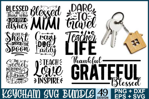 Keychain SVG Design Bundle