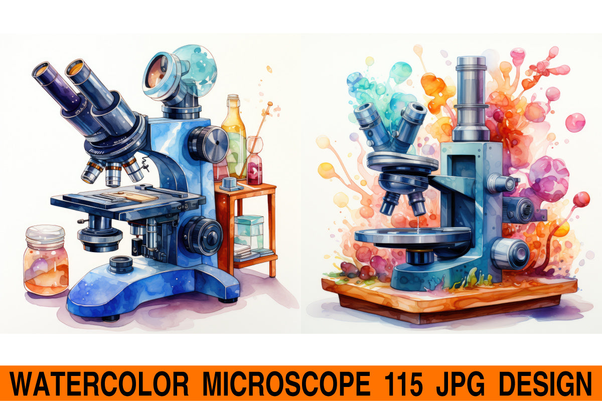 Microscope jpg design bundle