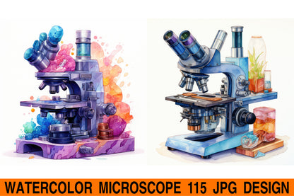 Microscope jpg design bundle