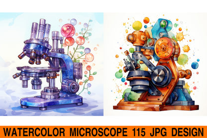 Microscope jpg design bundle