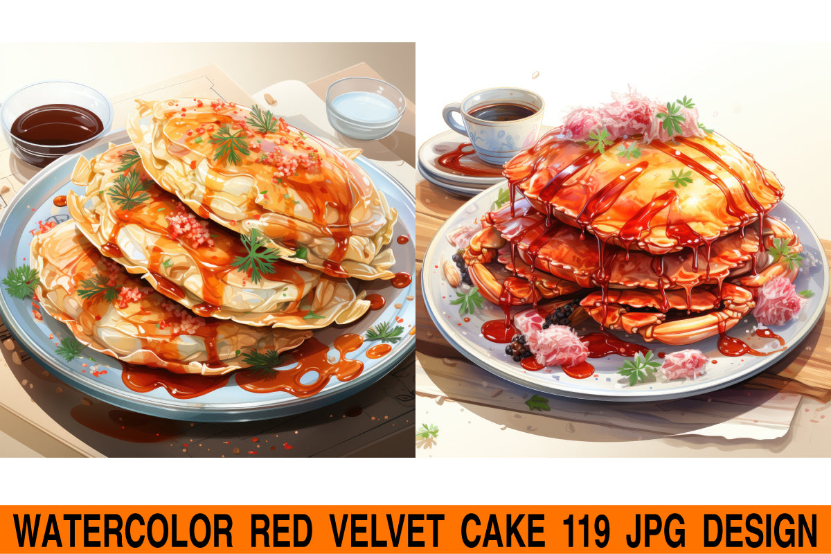 Seafood Pancake jpg design bundle