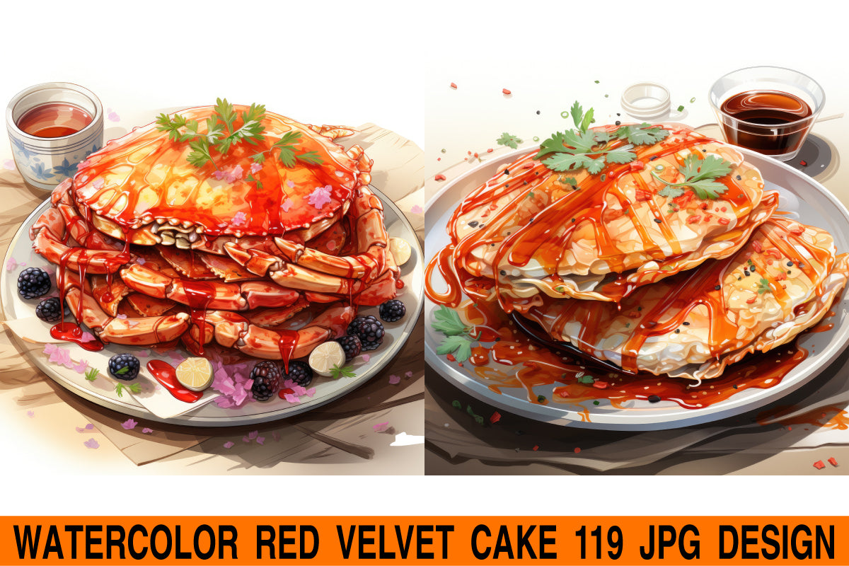 Seafood Pancake jpg design bundle