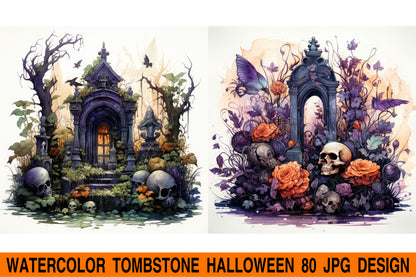 Tombstone halloween jpg design bundle