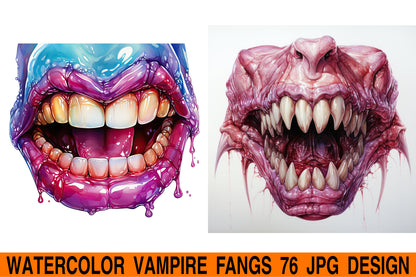 Vampire fangs jpg design bundle