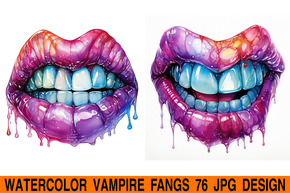 Vampire fangs jpg design bundle