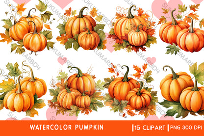 Watercolor Pumpkin clipart