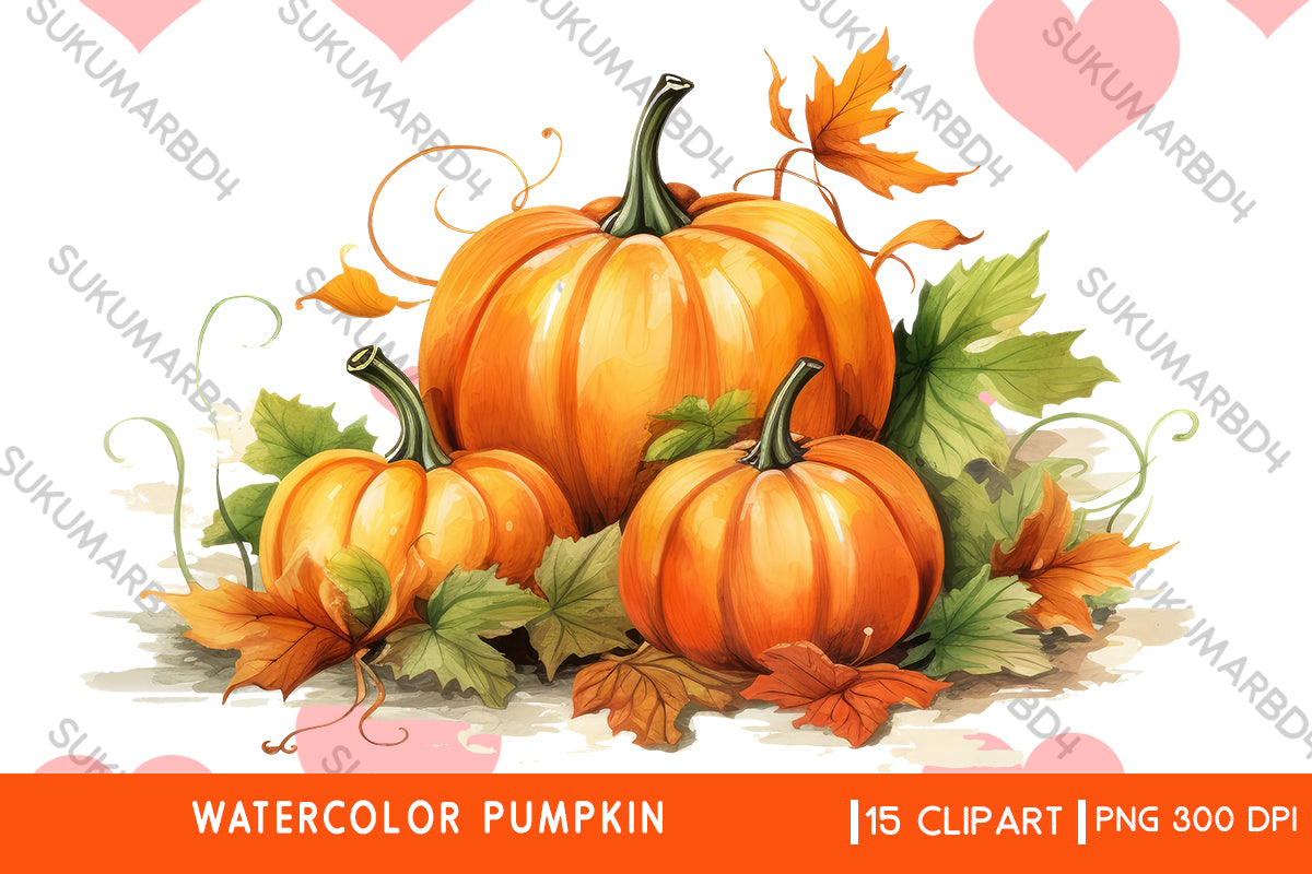 Watercolor Pumpkin clipart