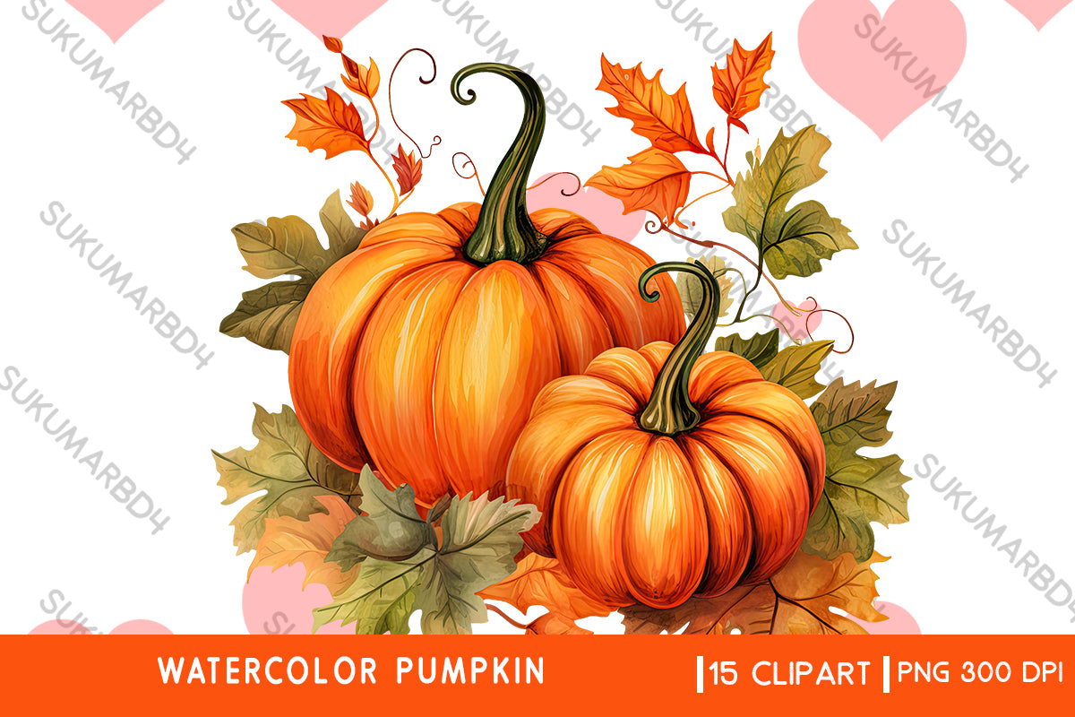 Watercolor Pumpkin clipart