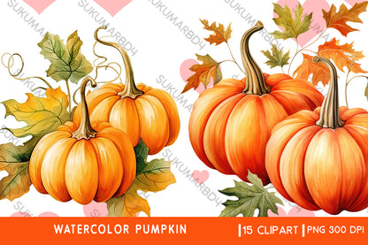 Watercolor Pumpkin clipart