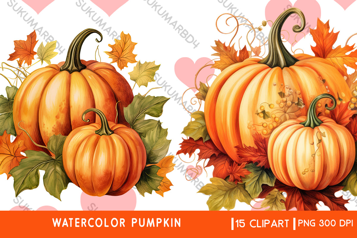 Watercolor Pumpkin clipart