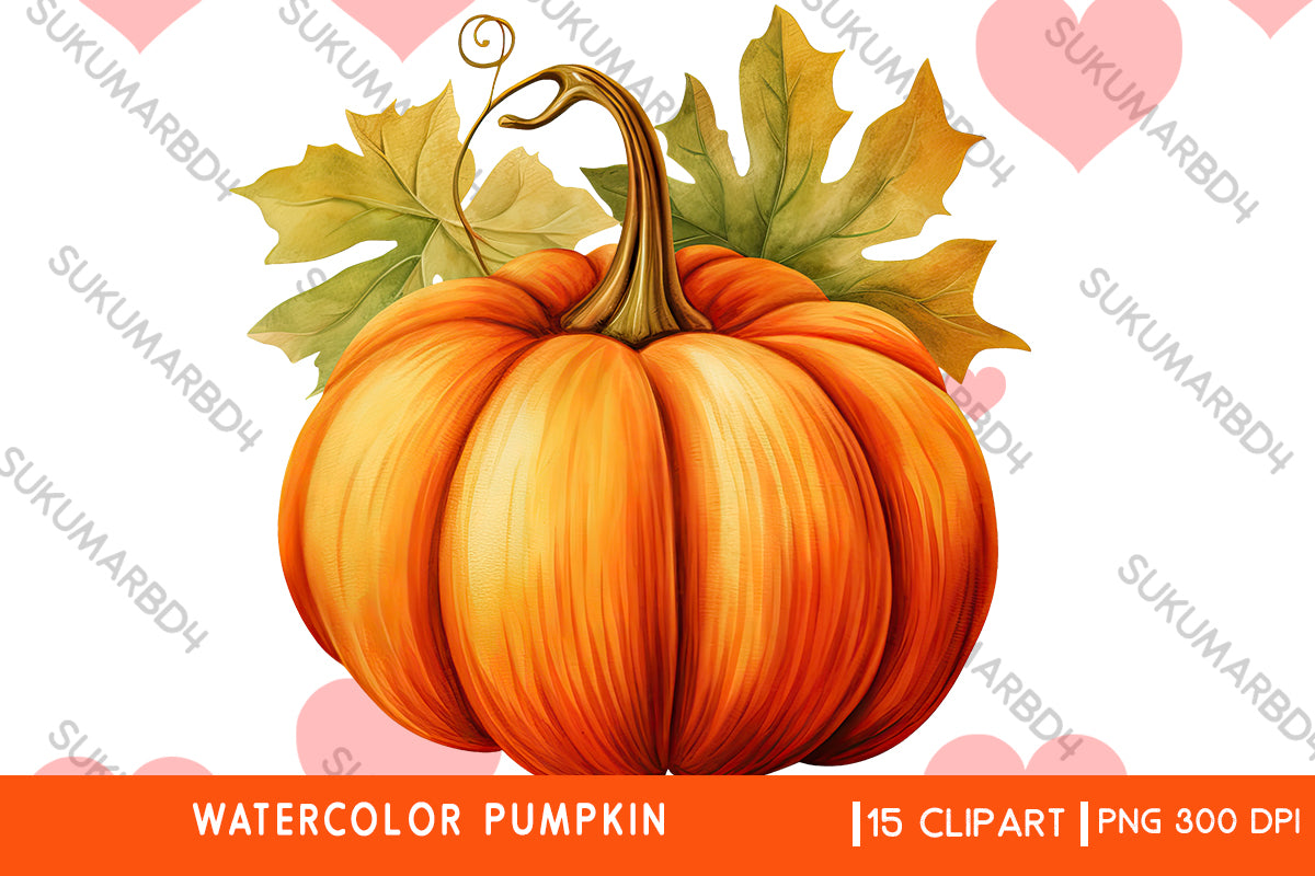 Watercolor Pumpkin clipart