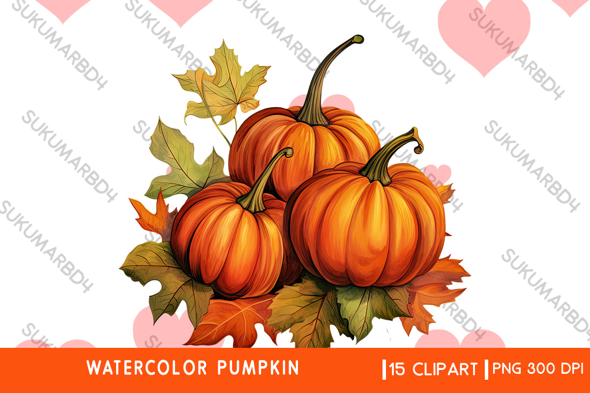 Watercolor Pumpkin clipart