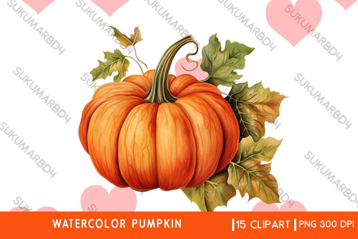 Watercolor Pumpkin clipart