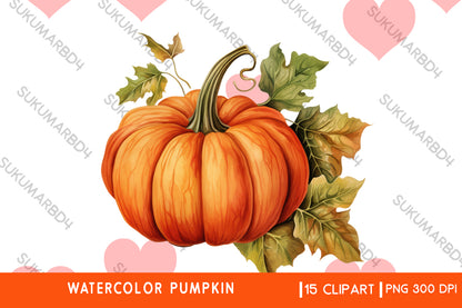 Watercolor Pumpkin clipart