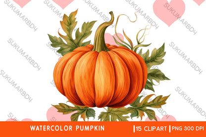 Watercolor Pumpkin clipart