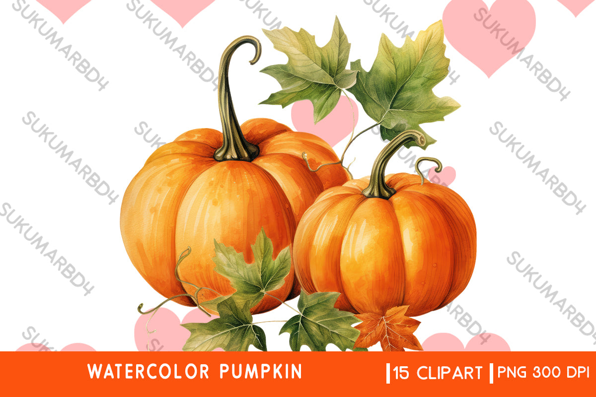 Watercolor Pumpkin clipart