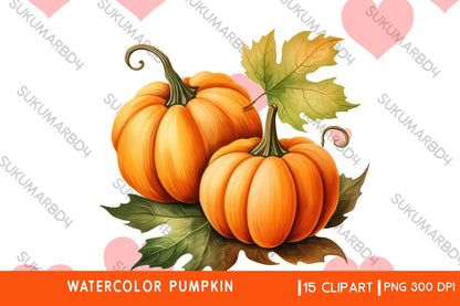 Watercolor Pumpkin clipart