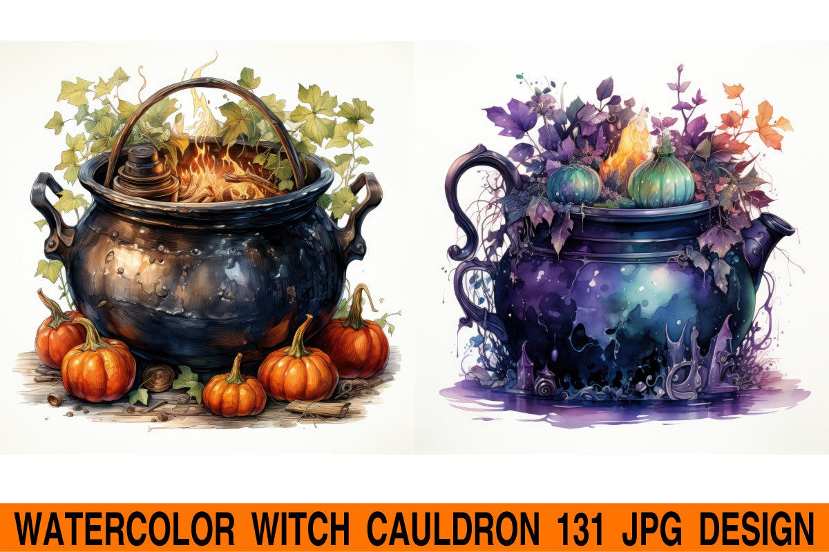 Witch cauldron jpg design bundle