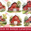 watercolor red barn clipart (1)